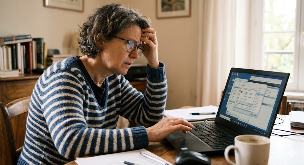 Personne perdue face à la technologie